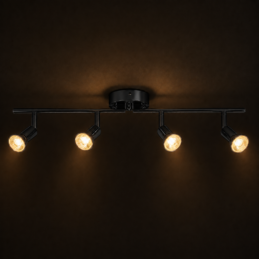 LED Ceiling Spotlight - Foldable 4-Head Bar