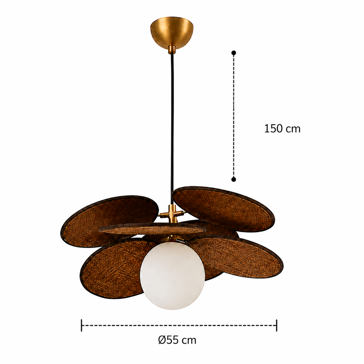 Rattan Pendant Light - Hand-Woven Cluster Light