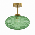 Gold Glass Ceiling Light - Hallway & Corridor Flush Light