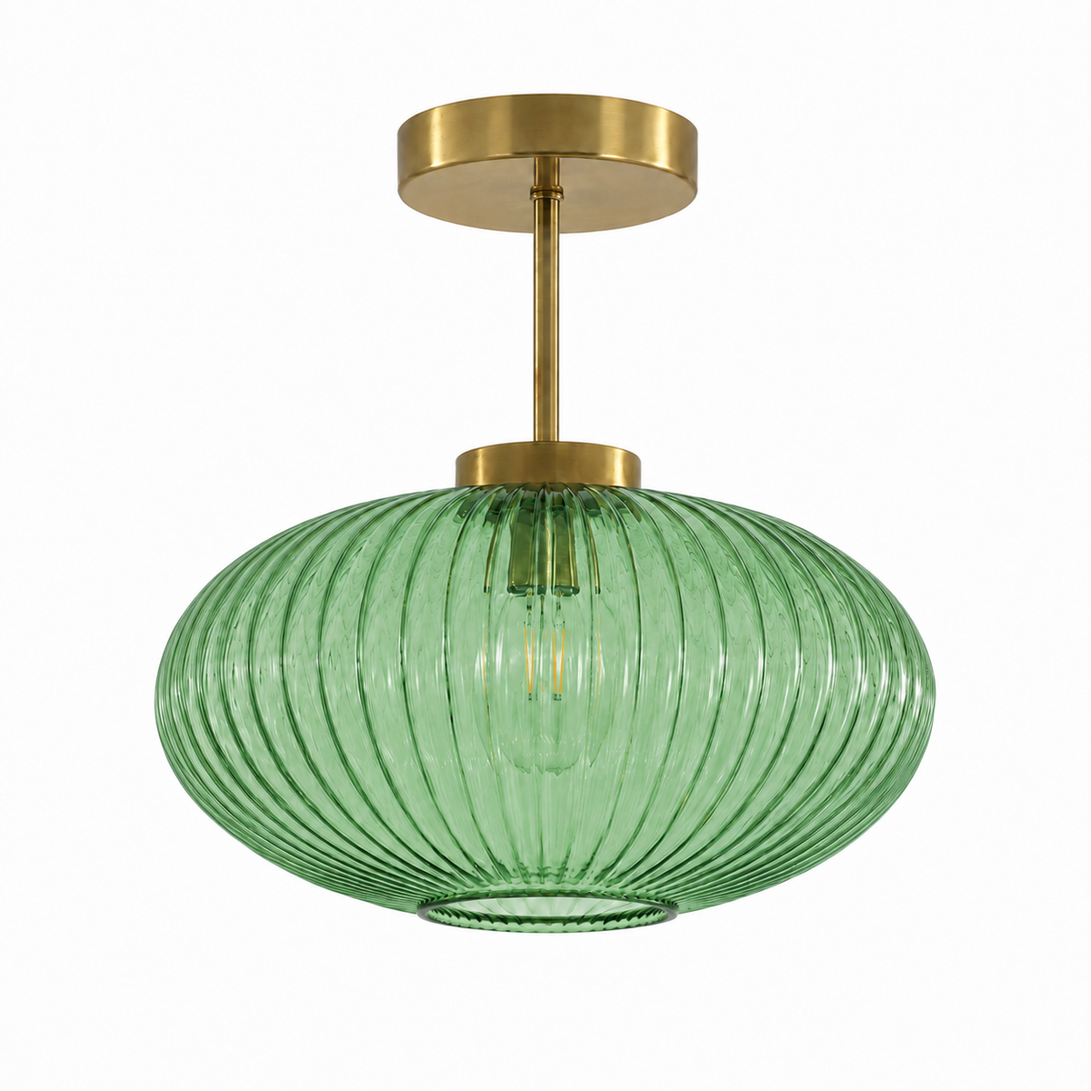 Gold Glass Ceiling Light - Hallway & Corridor Flush Light