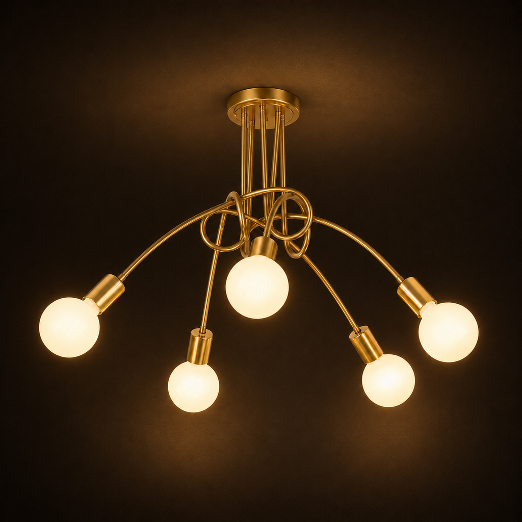 LED Chandelier - Modern 5-Light Living Room Ceiling Light