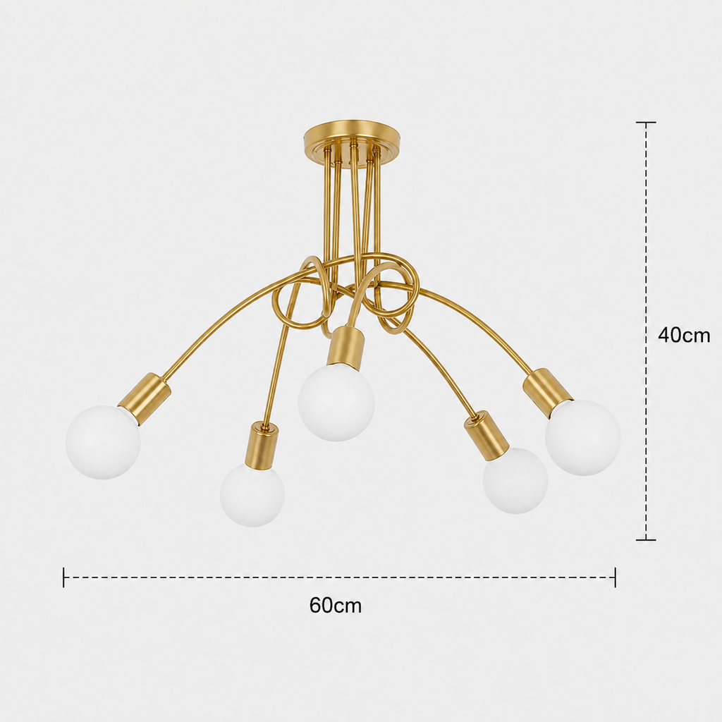 LED Chandelier - Modern 5-Light Living Room Ceiling Light
