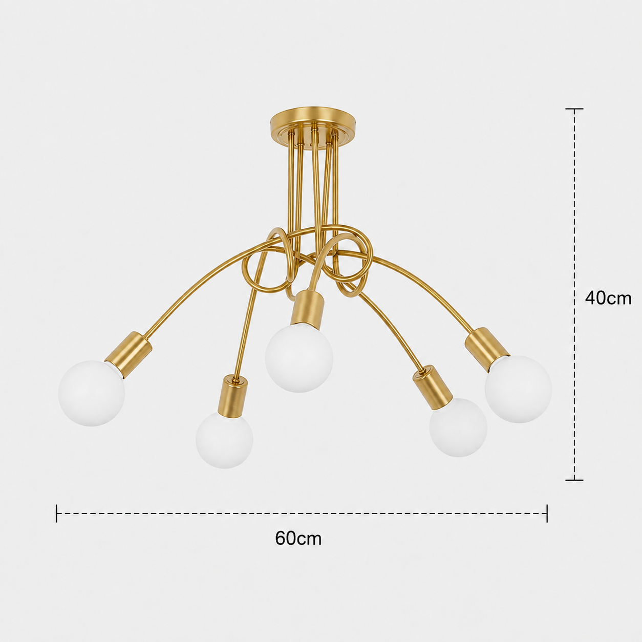 LED Chandelier - Modern 5-Light Living Room Ceiling Light