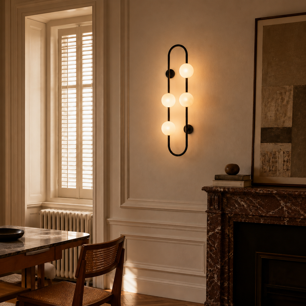 Glass Ball Wall Light - Nordic Bedside Sconce