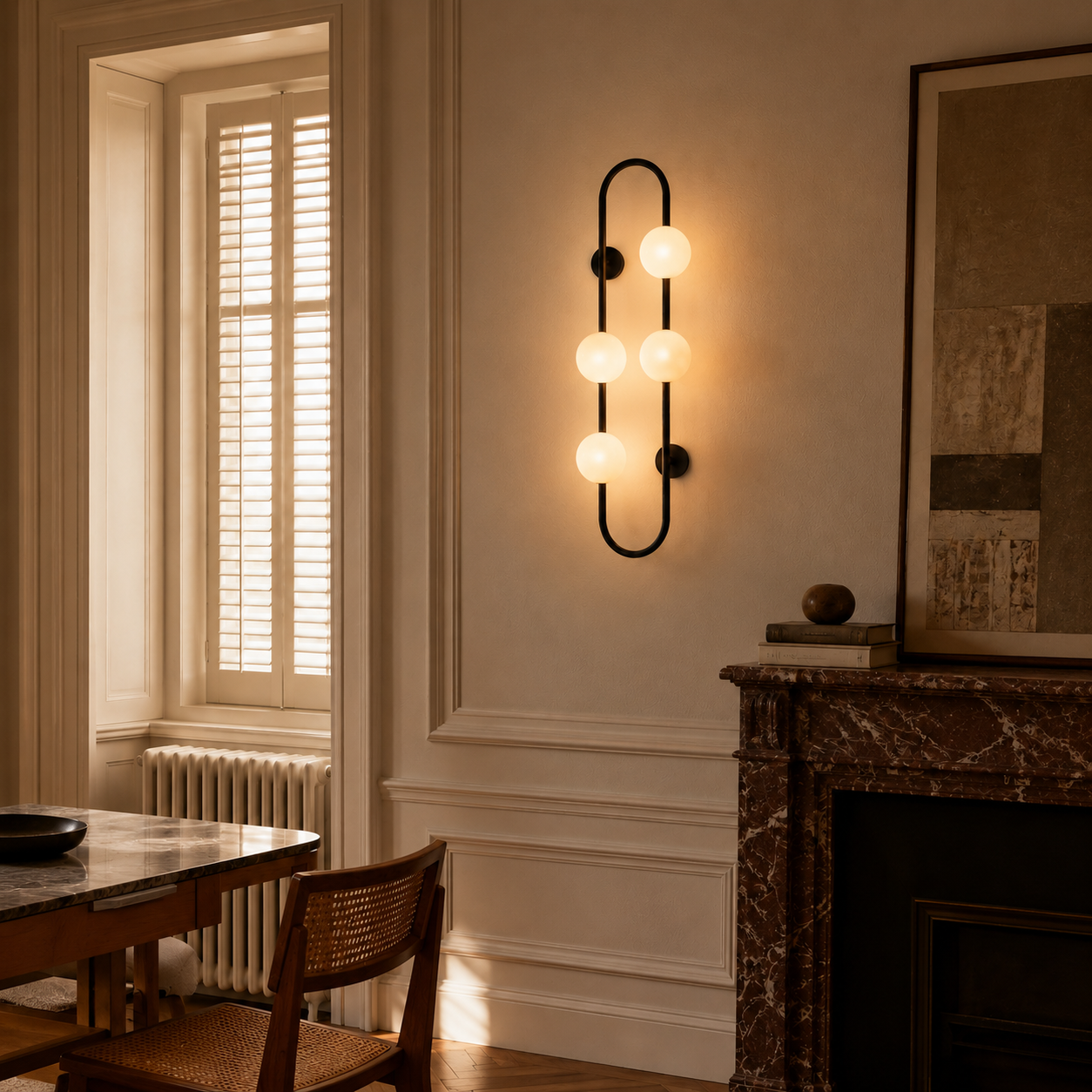 Glass Ball Wall Light - Nordic Bedside Sconce