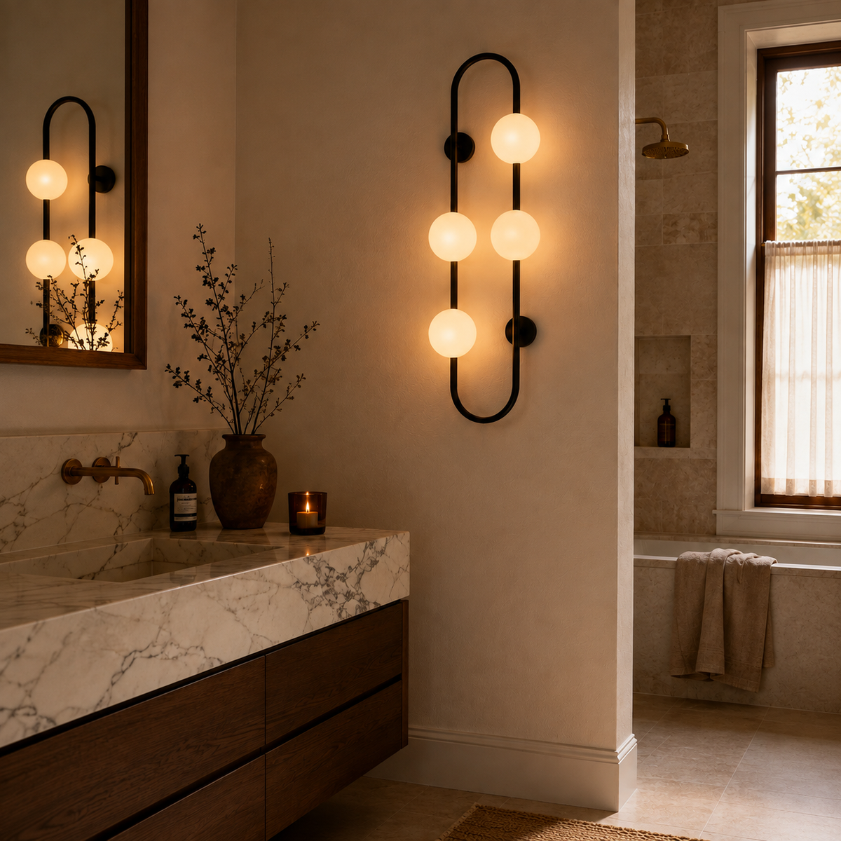 Glass Ball Wall Light - Nordic Bedside Sconce