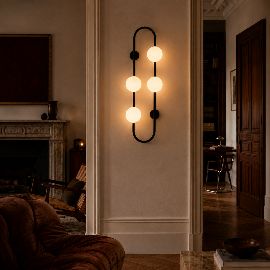 Glass Ball Wall Light - Nordic Bedside Sconce