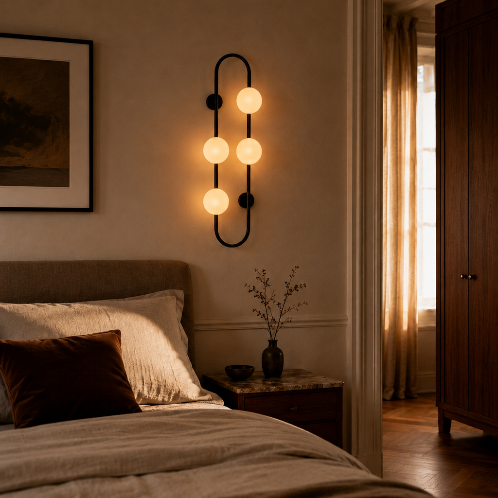 Glass Ball Wall Light - Nordic Bedside Sconce