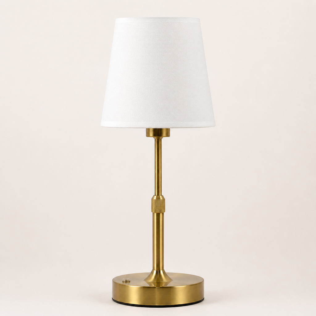 Cordless Table Lamp - Rechargeable Dimmable Fabric Touch Lamp