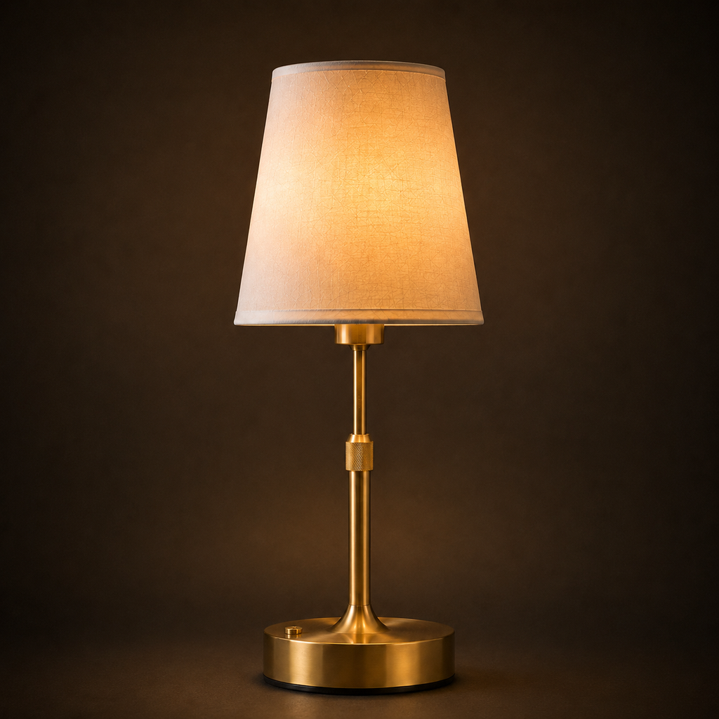 Cordless Table Lamp - Rechargeable Dimmable Fabric Touch Lamp