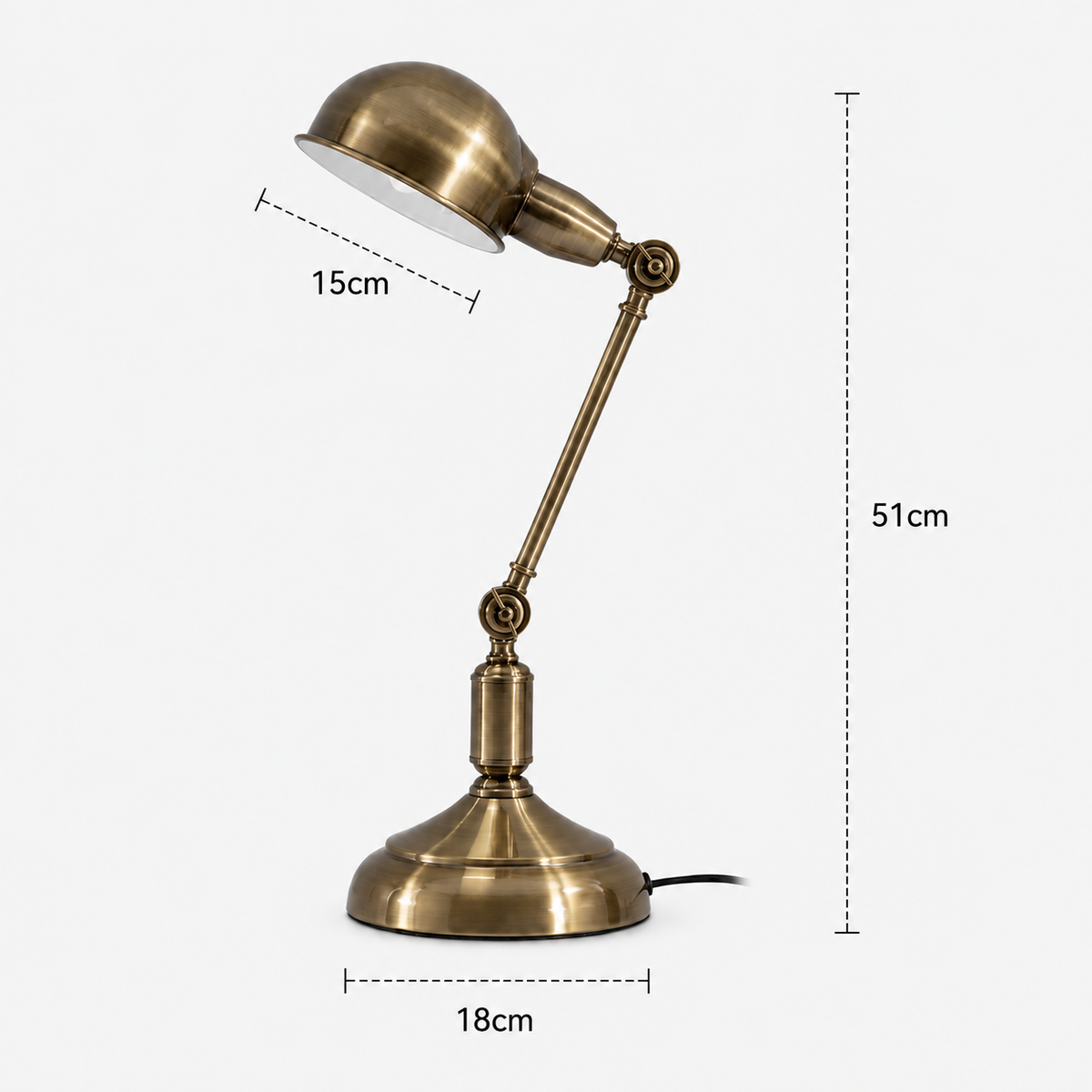Brass Table Lamp - Retro Eye-Care Desk and Bedside Lamp