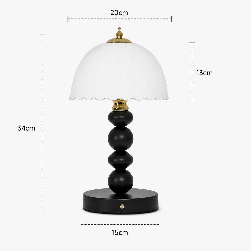 Glass Table Lamp - Nordic Sculptural Bedside Lamp