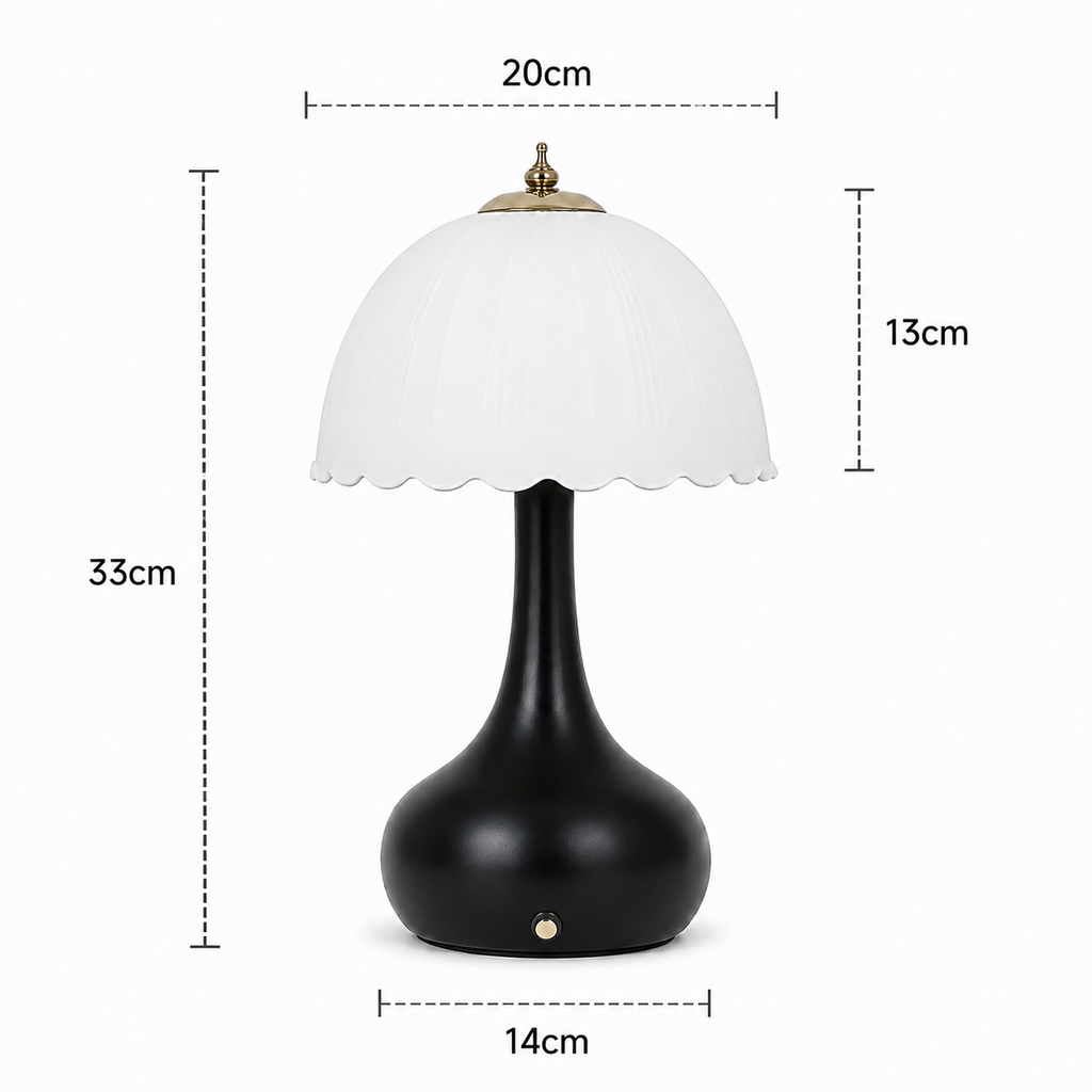 Glass Table Lamp - Nordic Sculptural Bedside Lamp
