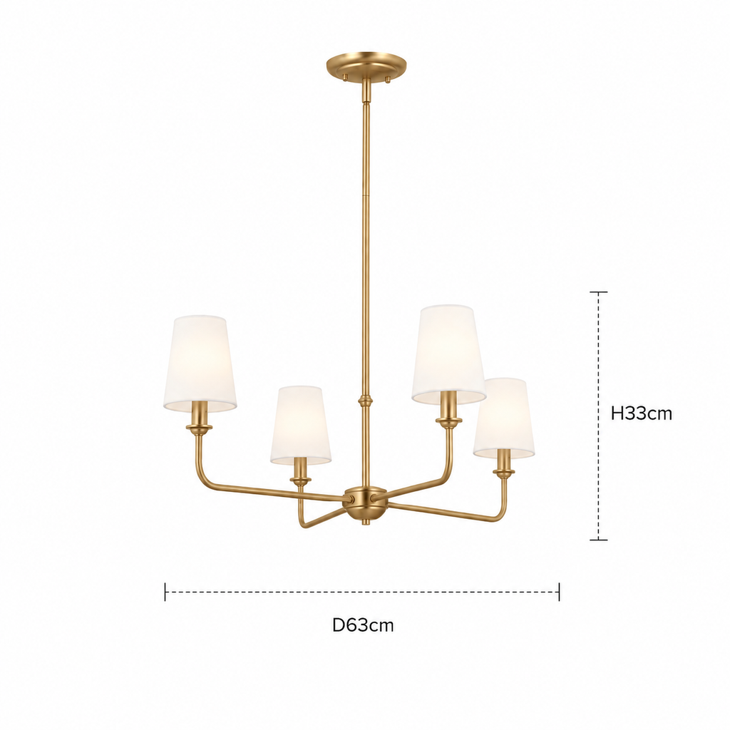 Wrought Iron Chandelier - 4-Light Kitchen Island Light