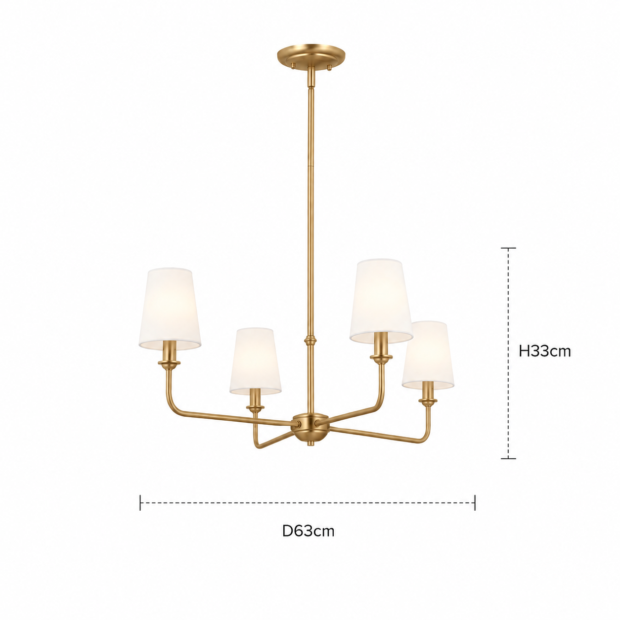 Wrought Iron Chandelier - 4-Light Kitchen Island Light