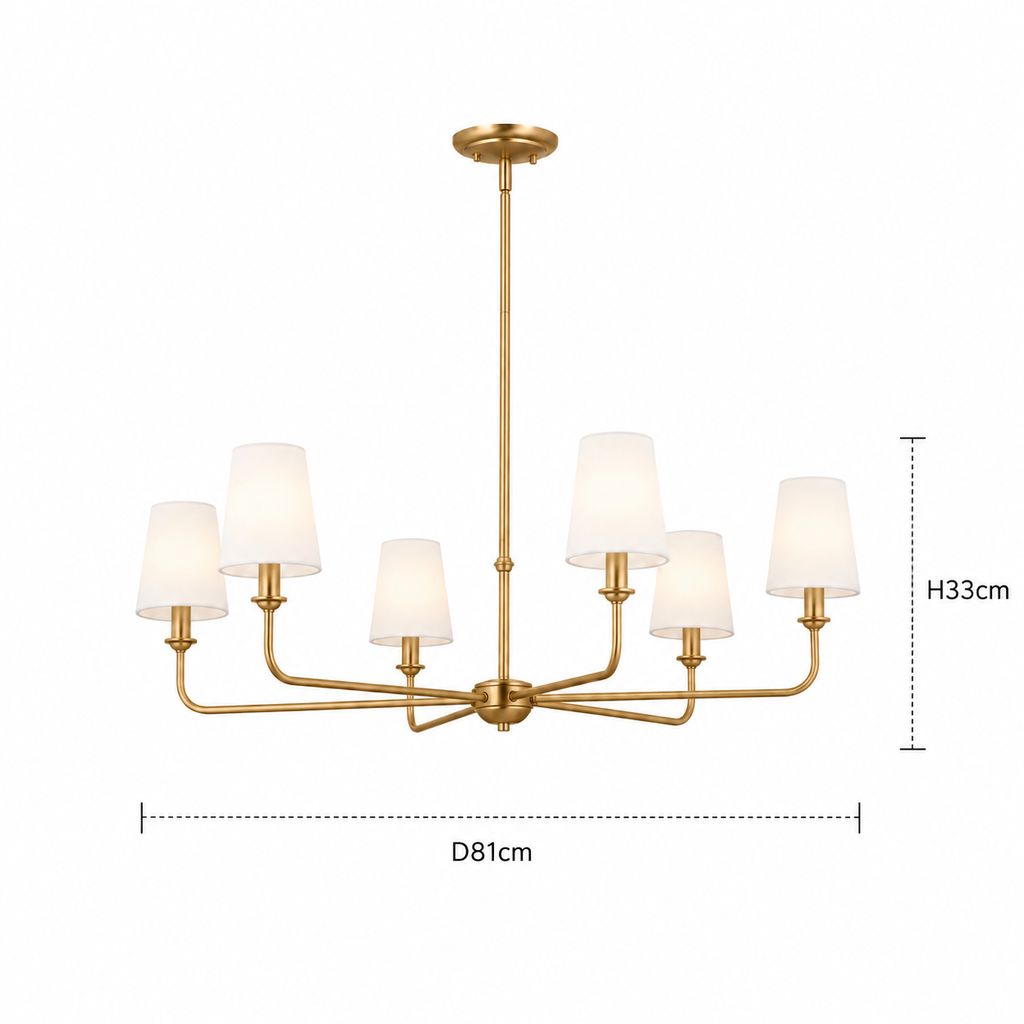 Wrought Iron Chandelier - 6-Light Kitchen Island Light
