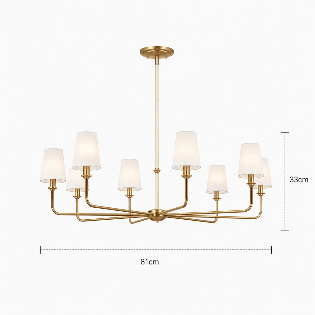 Wrought Iron Chandelier - 8-Light Kitchen Island Light