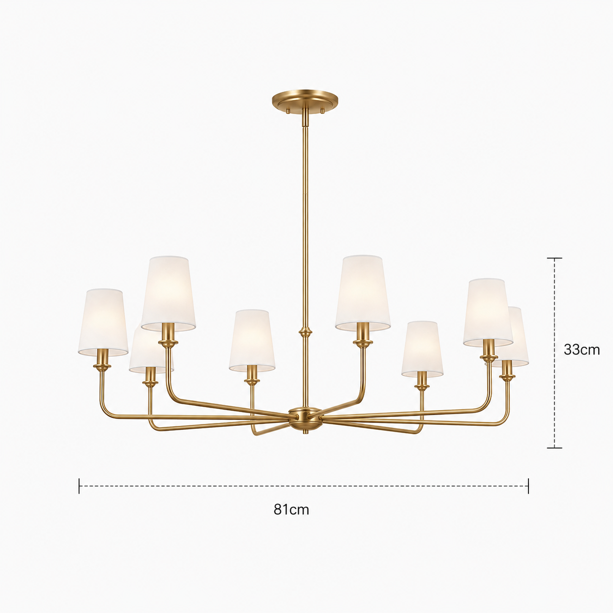 Wrought Iron Chandelier - 8-Light Kitchen Island Light