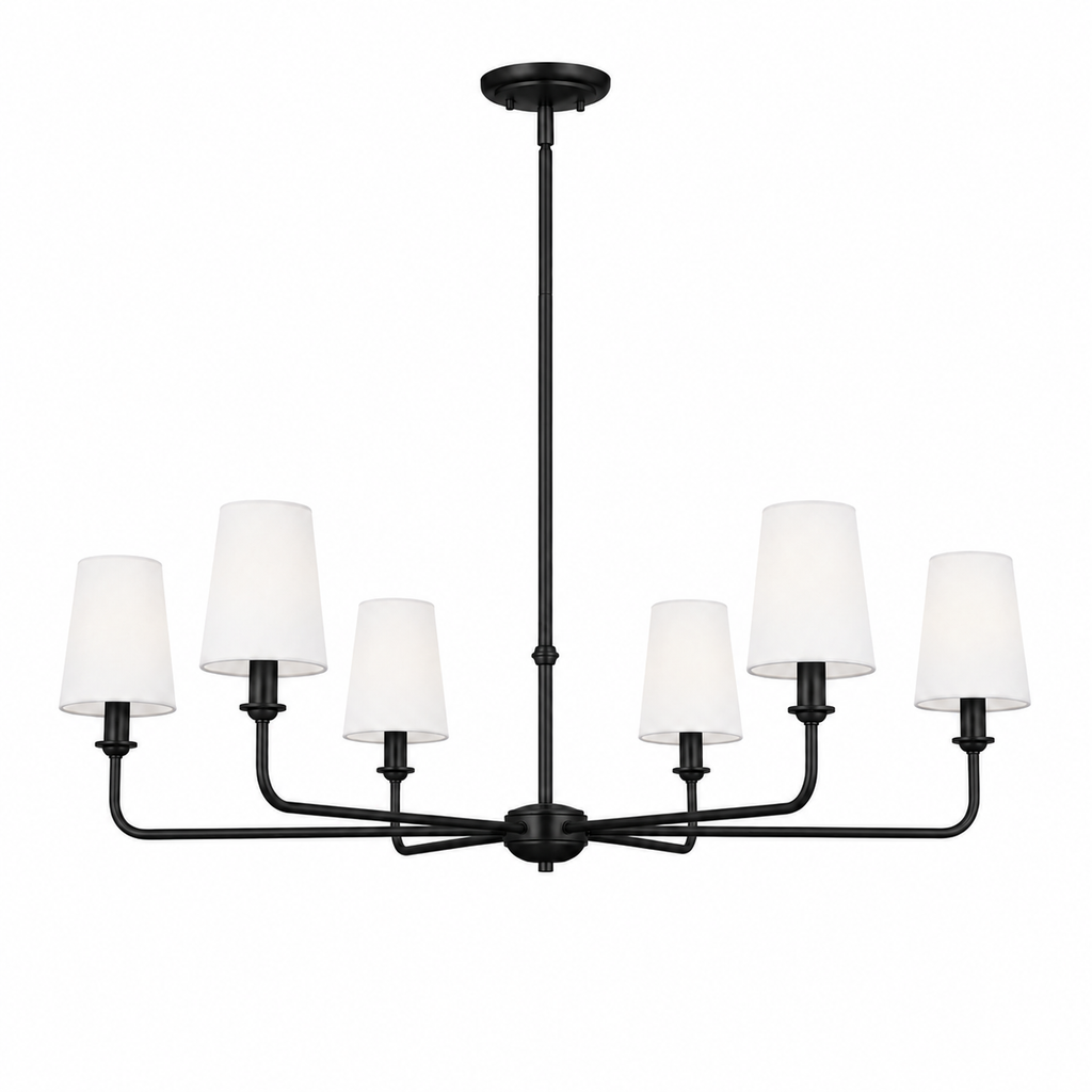 Wrought Iron Chandelier - 6-Light Kitchen Island Light