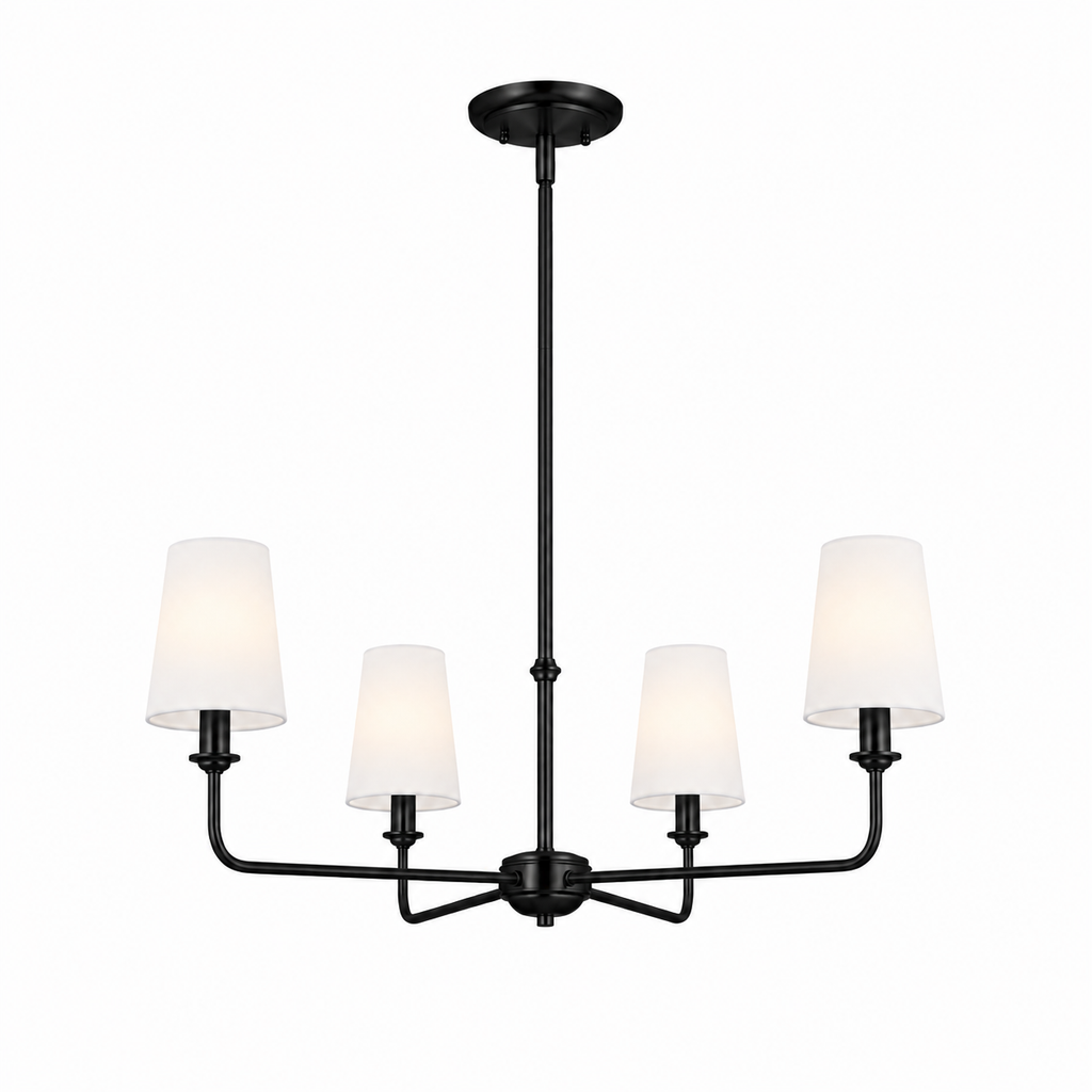 Wrought Iron Chandelier - 4-Light Kitchen Island Light