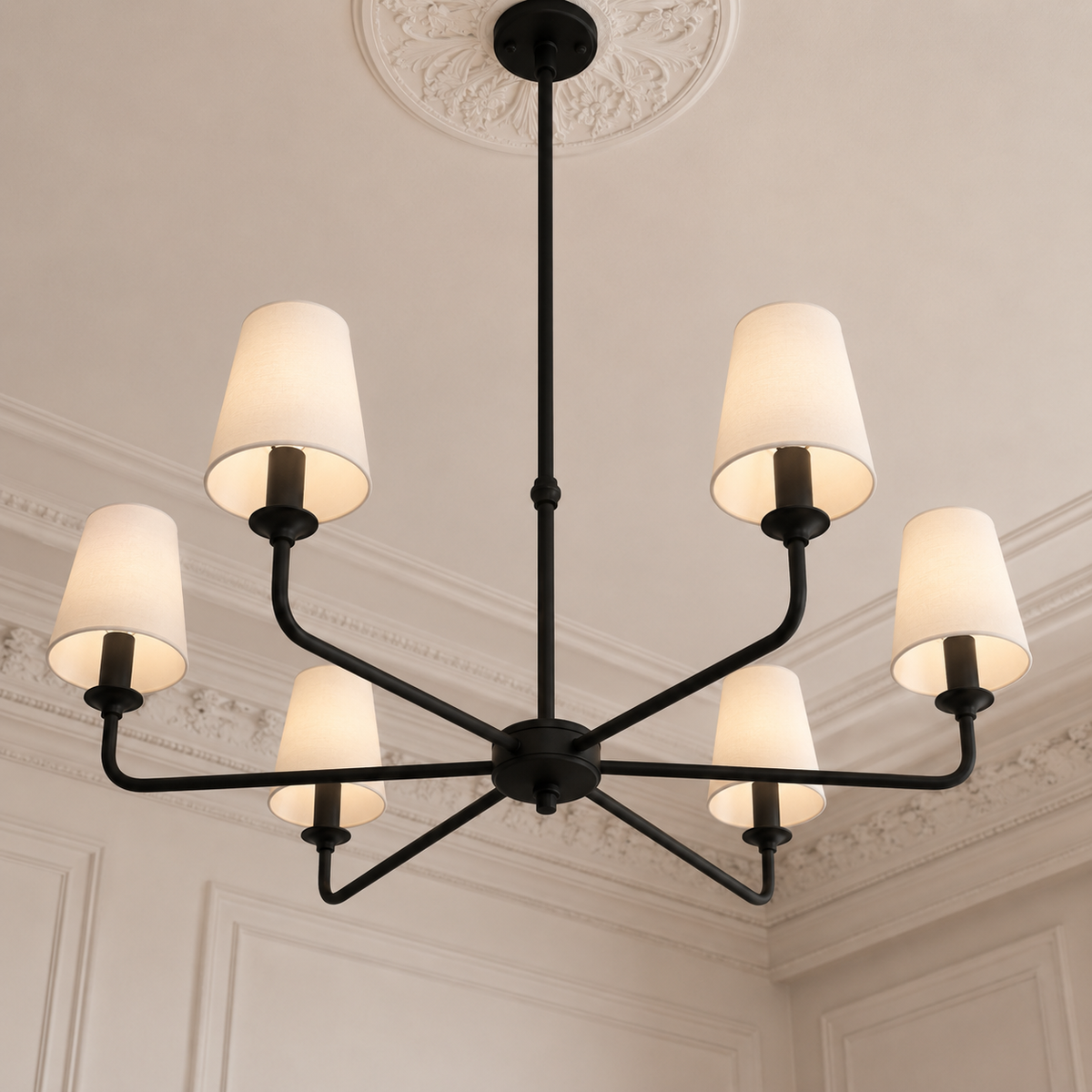 Wrought Iron Chandelier - 6-Light Kitchen Island Light