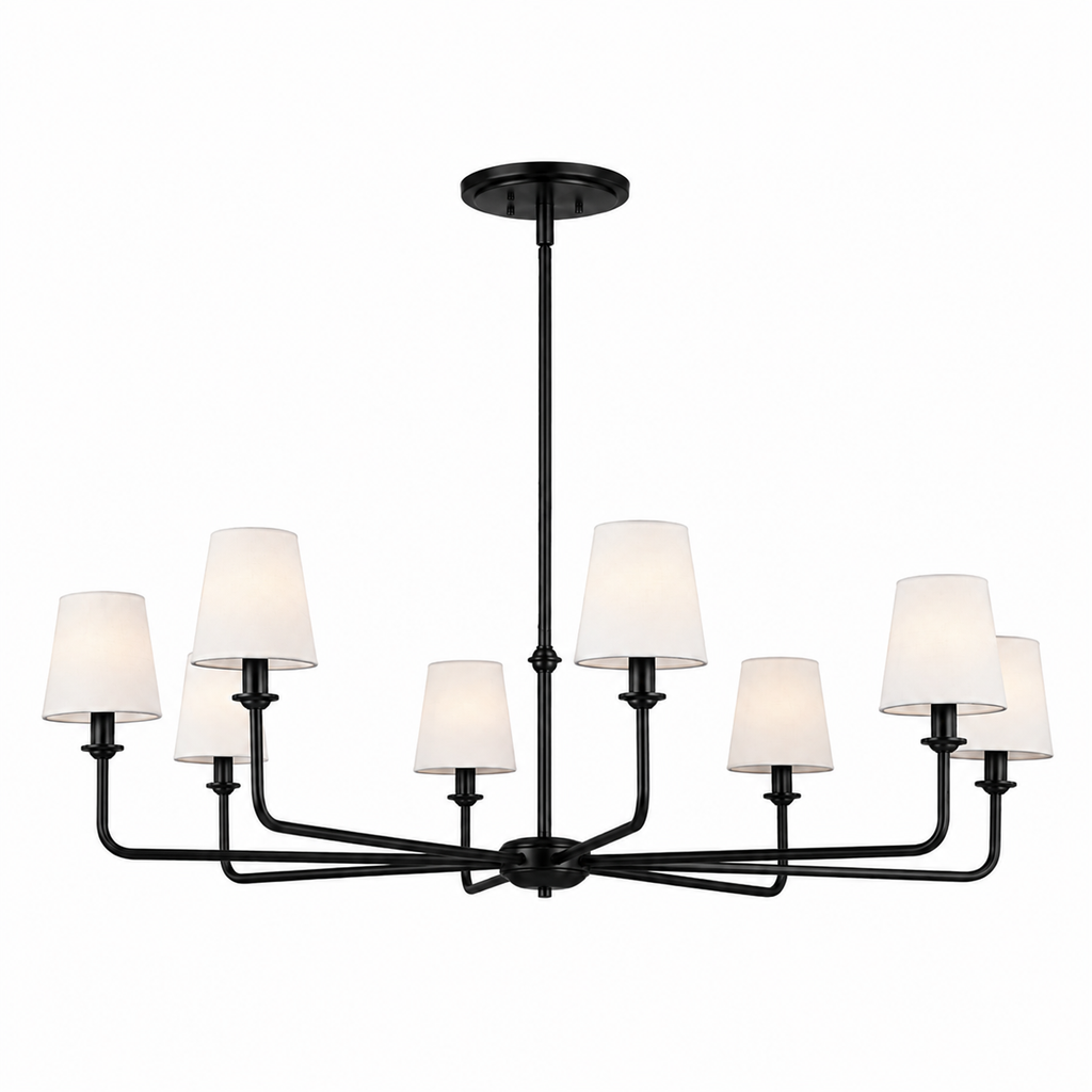 Wrought Iron Chandelier - 8-Light Kitchen Island Light