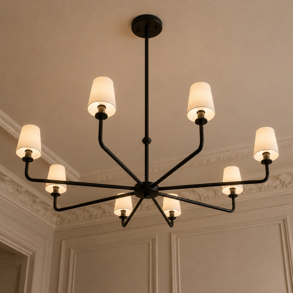 Wrought Iron Chandelier - 8-Light Kitchen Island Light