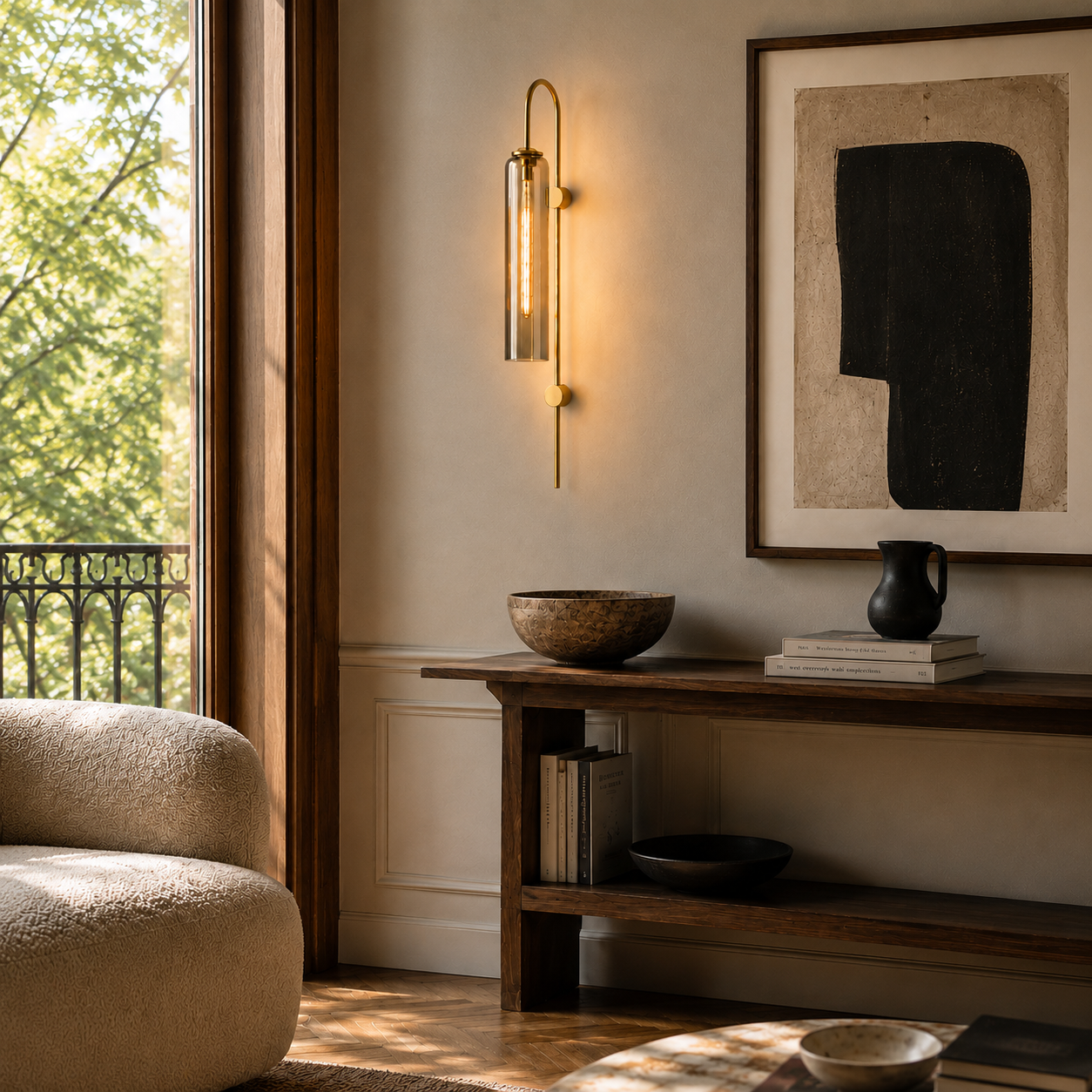 Glass Wall Light - Modern Luxury Bedside and Corridor Sconce