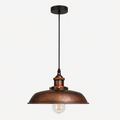 Rustic Pendant Light - Copper-rust dome Shade