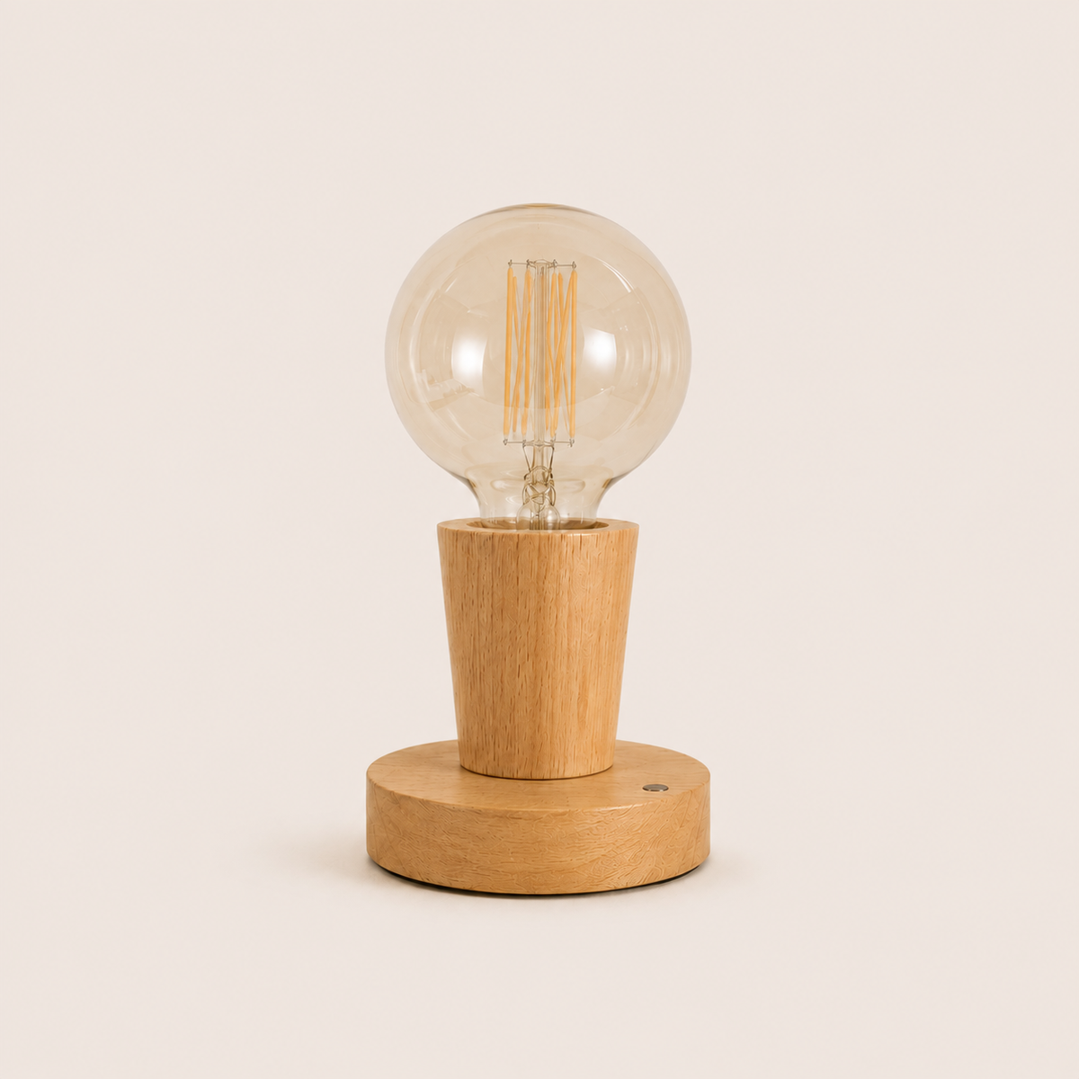 Wood Table Lamp - Modern Retro E27 Desk Lamp