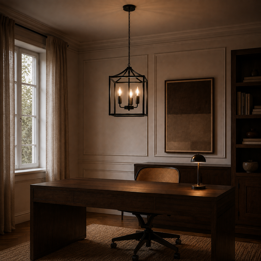 Farmhouse Chandelier - Retro Iron Dining Light