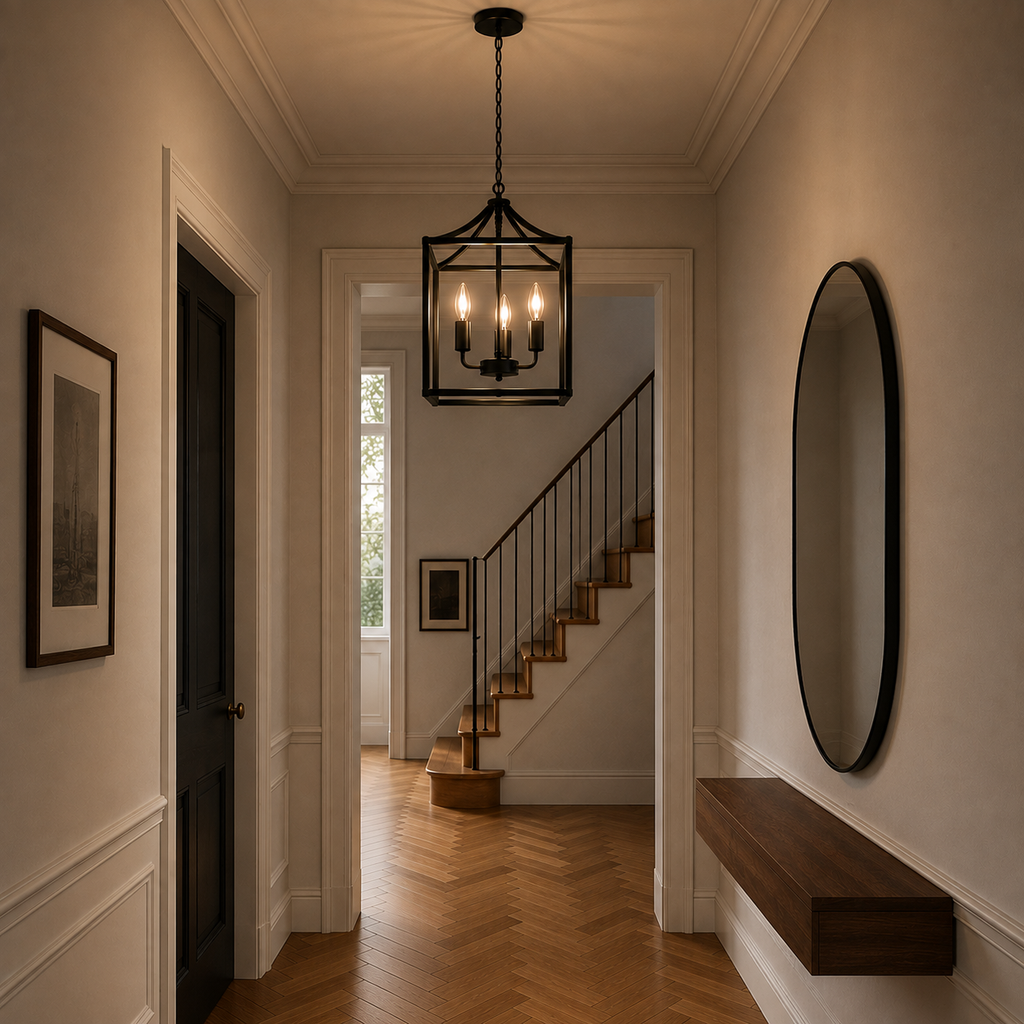 Farmhouse Chandelier - Retro Iron Dining Light