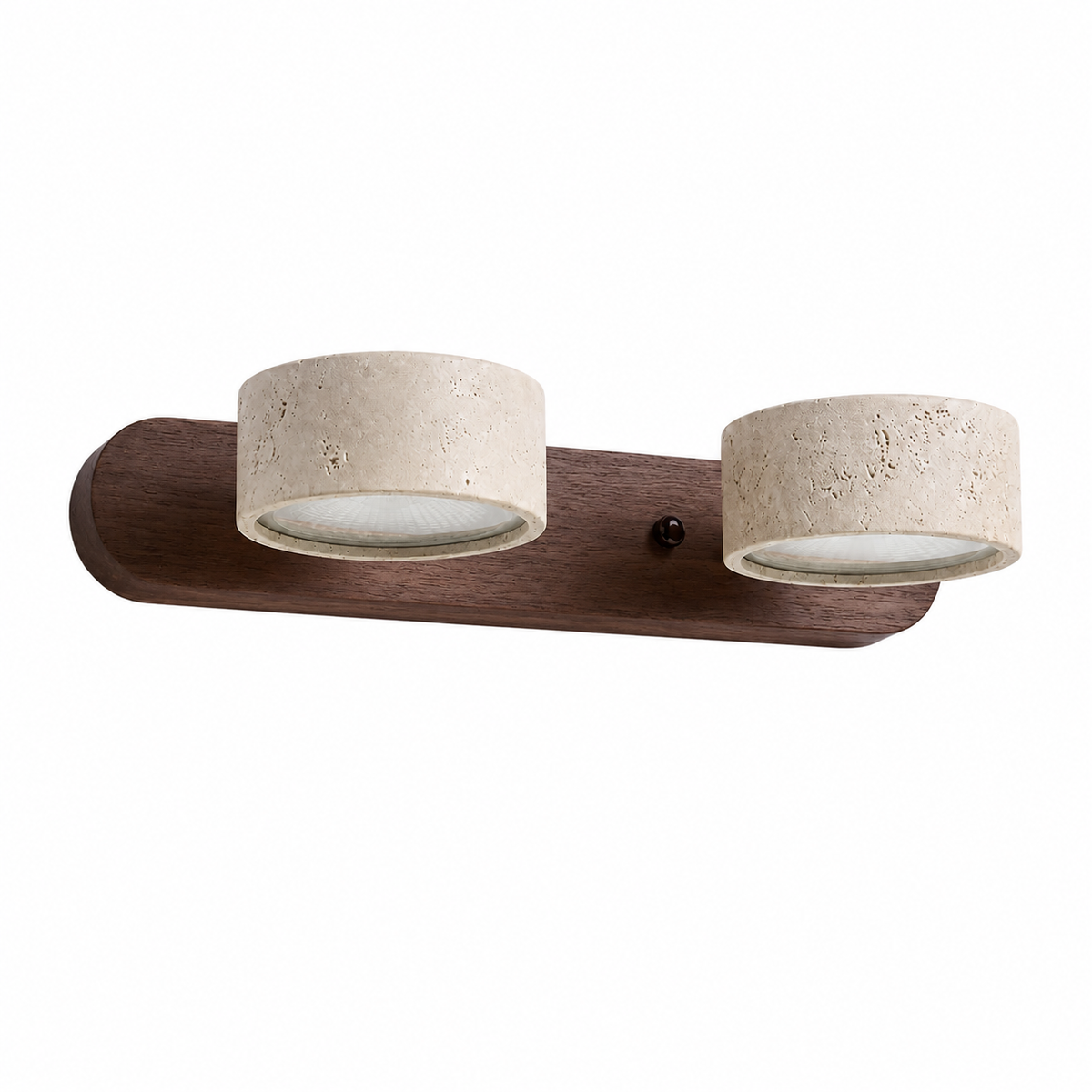 Wabi-Sabi Wall Light - Round Wood LED Bathroom Sconce