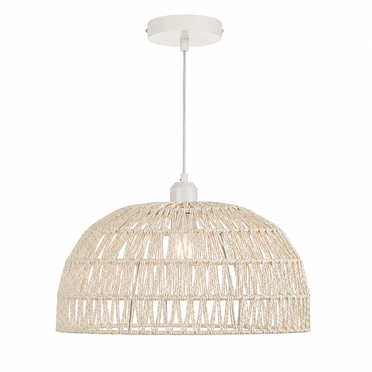 Hemp Rope Pendant Light - Woven Japanese Boho Ceiling Light