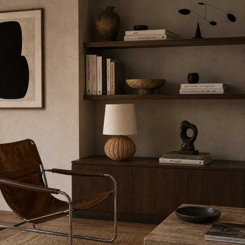Rattan Table Lamp - Wabi-Sabi Round Ball Bedside Lamp