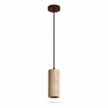Travertine Pendant Light - Natural Stone Bedside Light