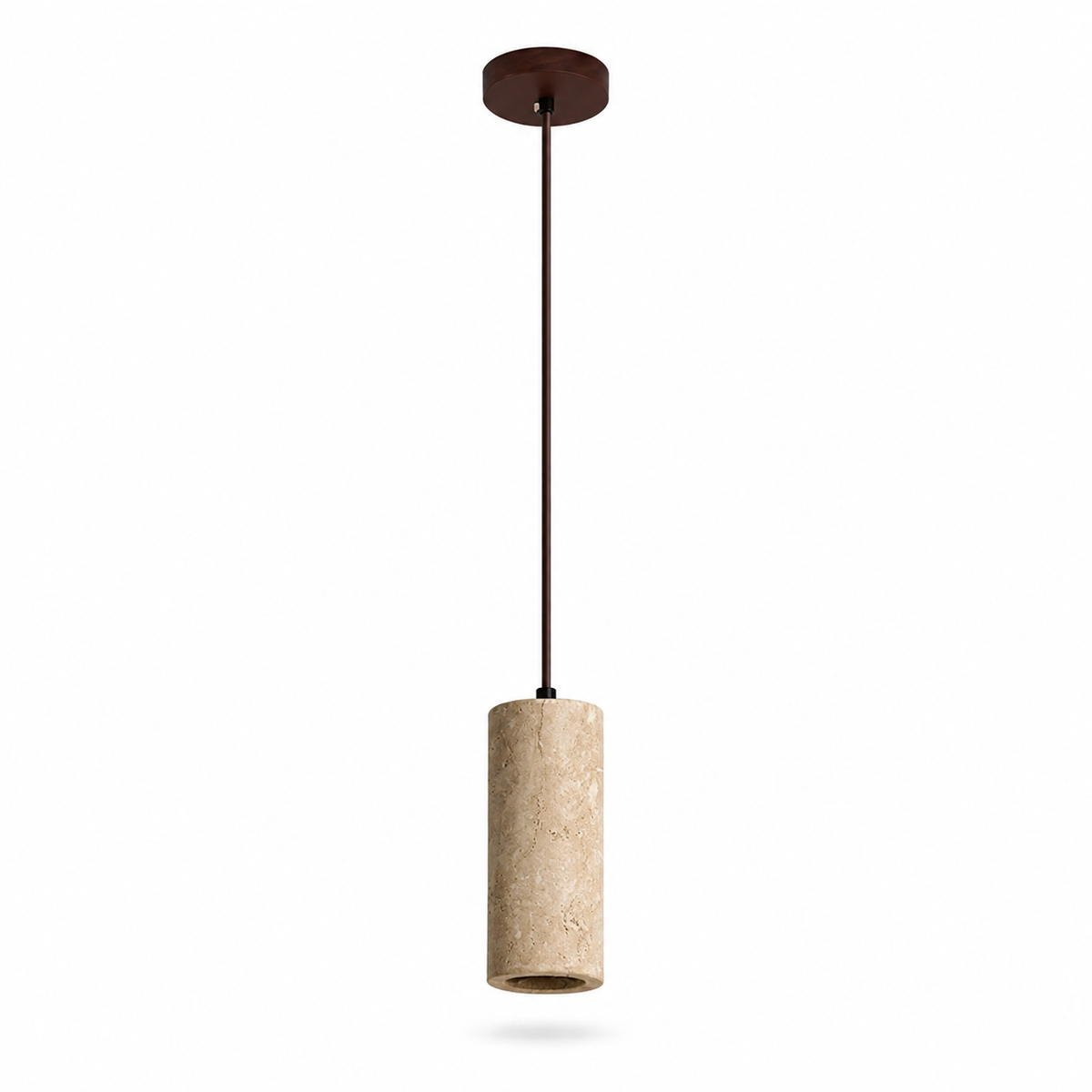 Travertine Pendant Light - Natural Stone Bedside Light