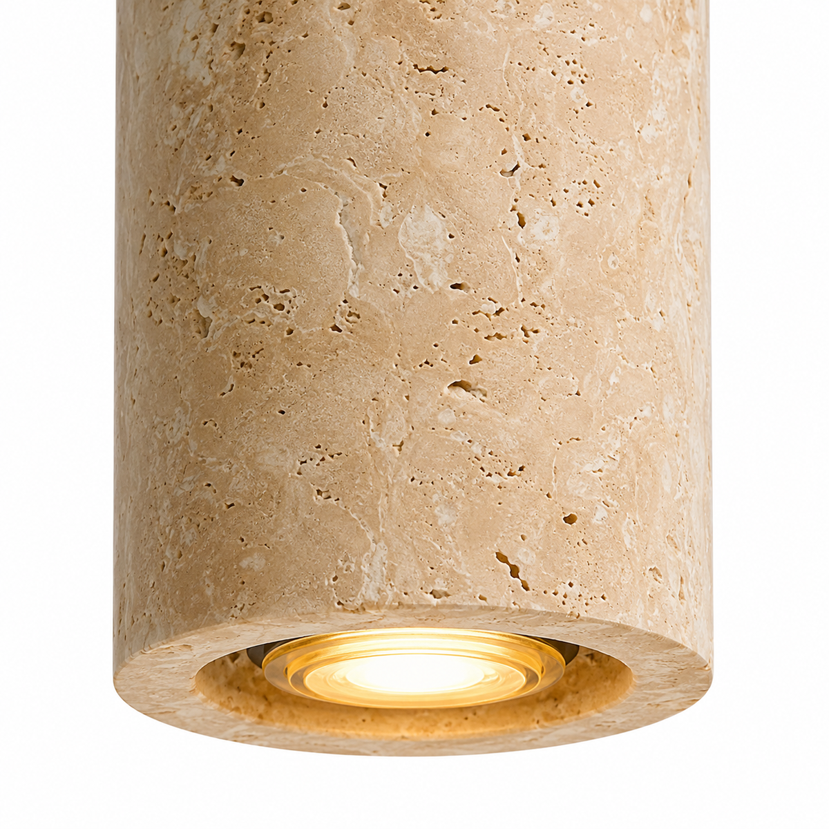 Travertine Pendant Light - Natural Stone Bedside Light