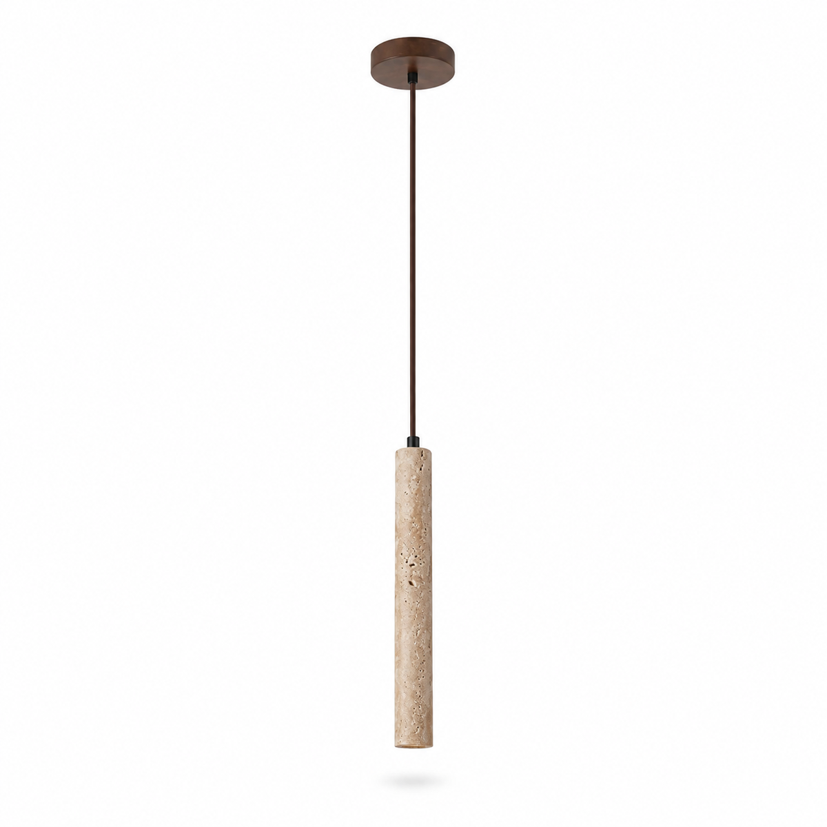 Travertine Pendant Light - Natural Stone Bedside Light