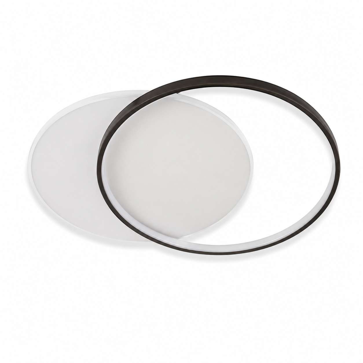 Ring Chandelier - Minimalist Black and White LED Ceiling Light