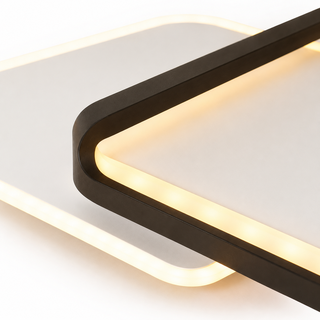 Ring Chandelier - Minimalist Black and White LED Ceiling Light