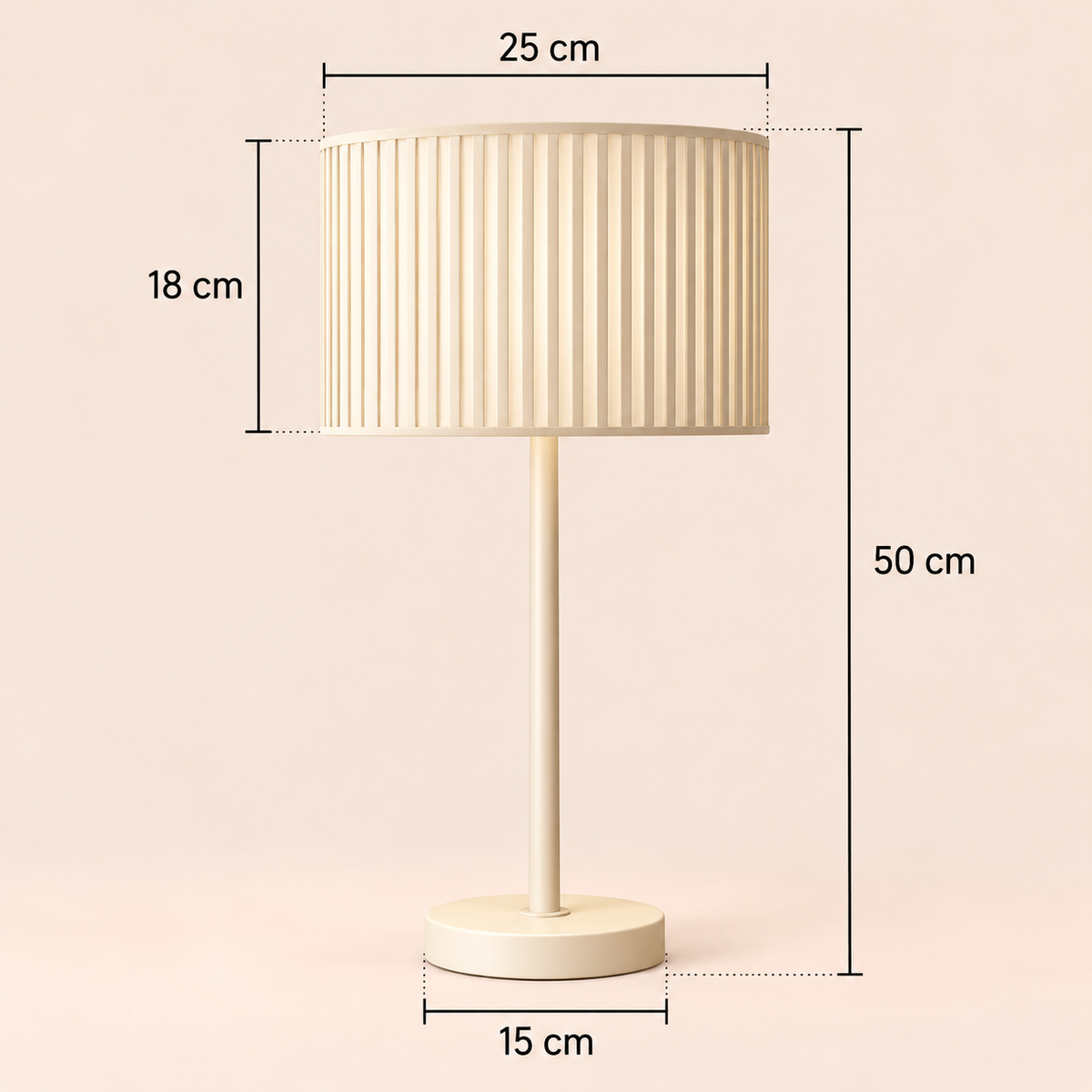 French Fabric Table Lamp - Modern Remote Dimmable Bedside Desk Light