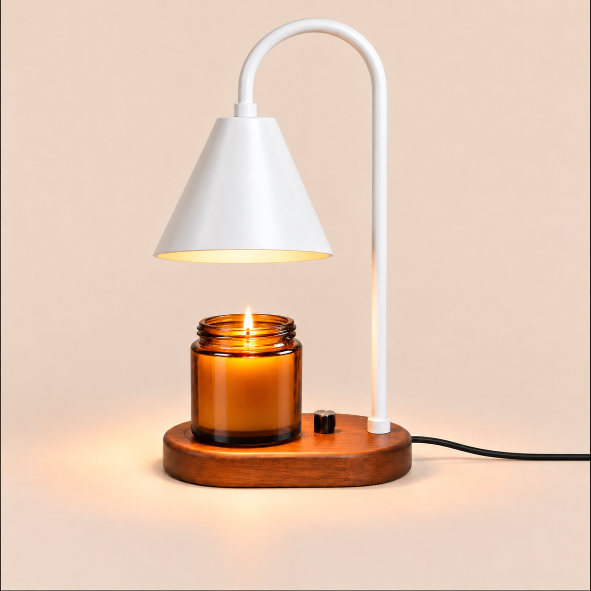 Electric Candle Warmer Lamp | Dimmable Wax Melter, White Black or Green, UK Plug