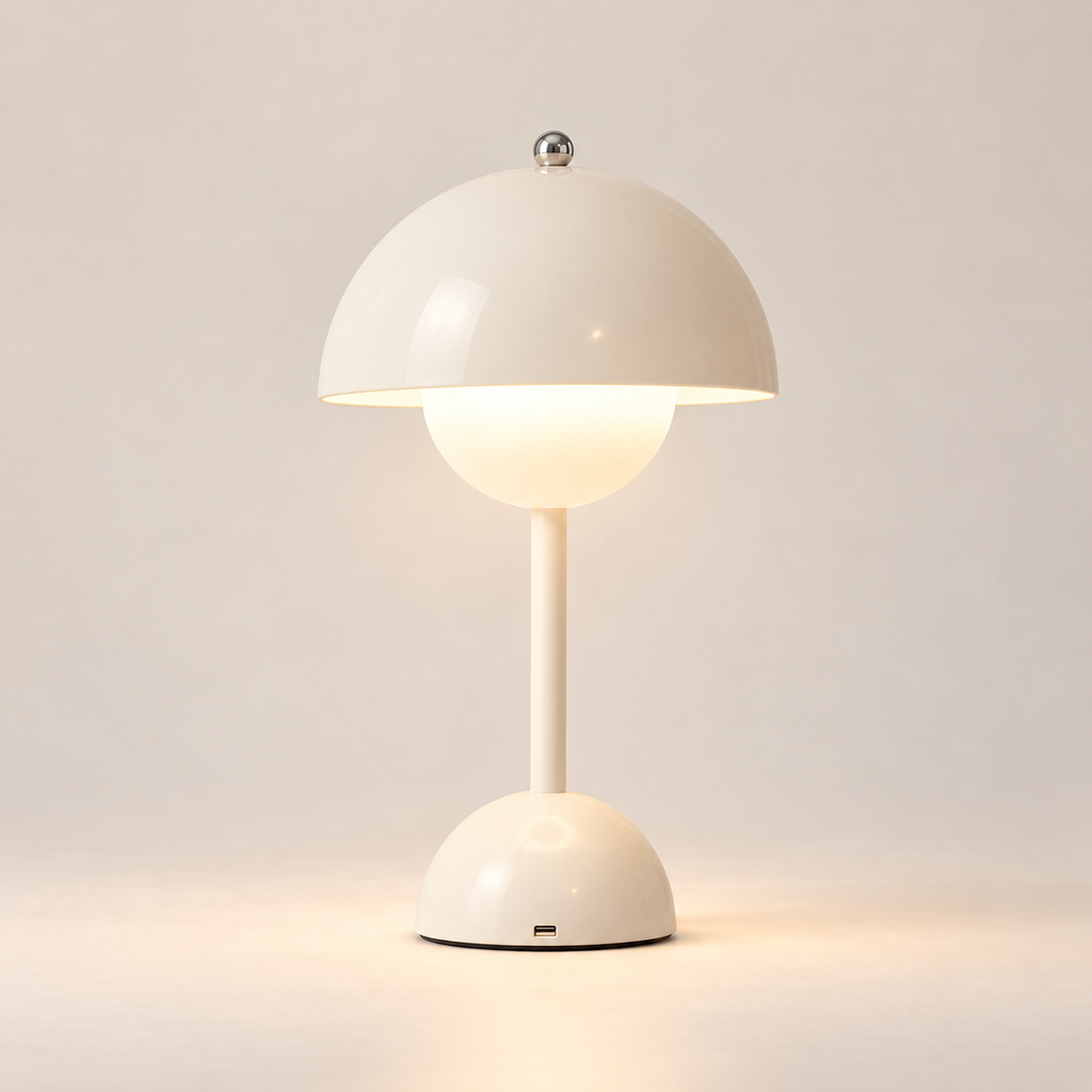 Mushroom Table Lamp 30cm - Cordless Rechargeable Touch Bedside Light