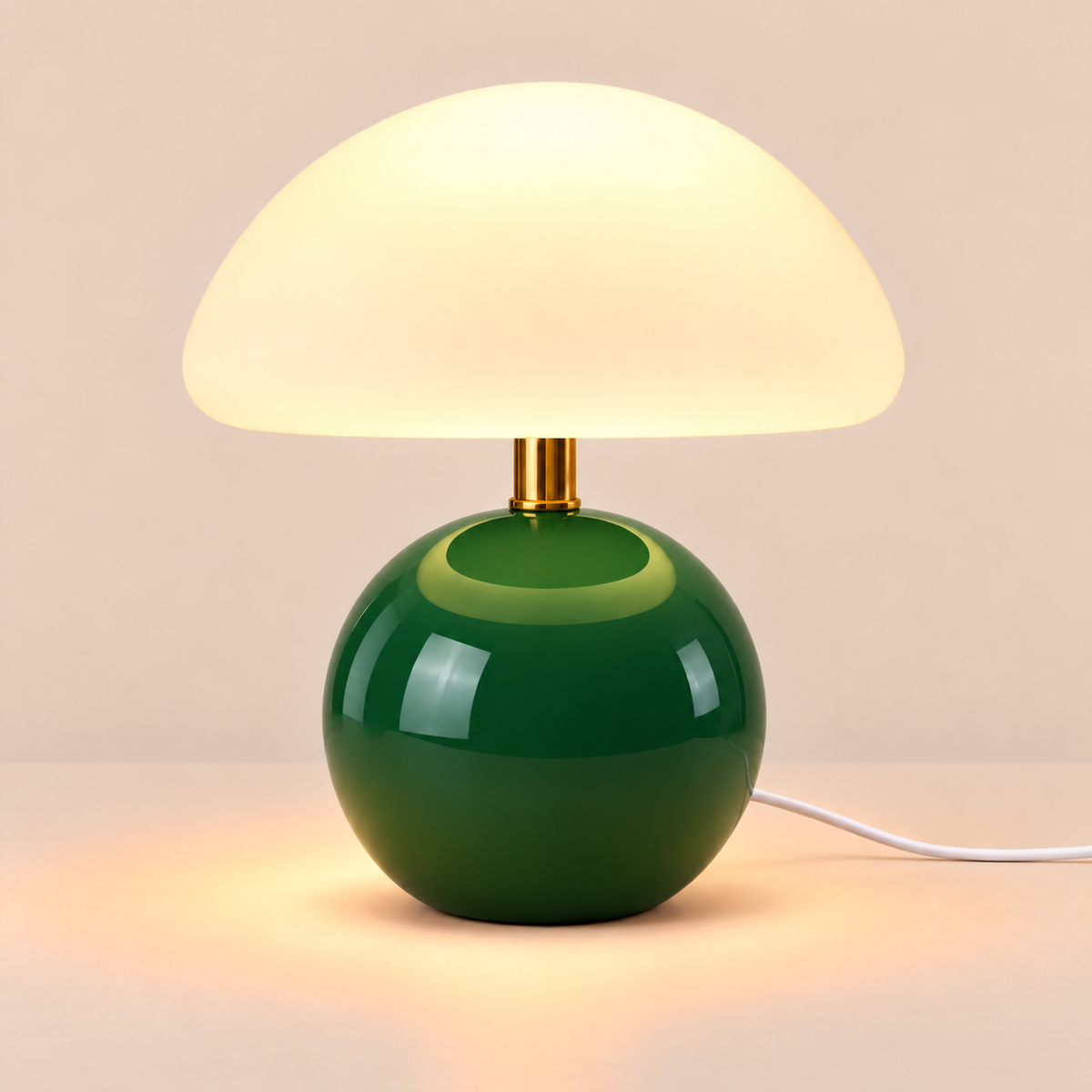 Mushroom Table Lamp | Acrylic Dome & Lacquered Base, 20 cm, 5 Colours