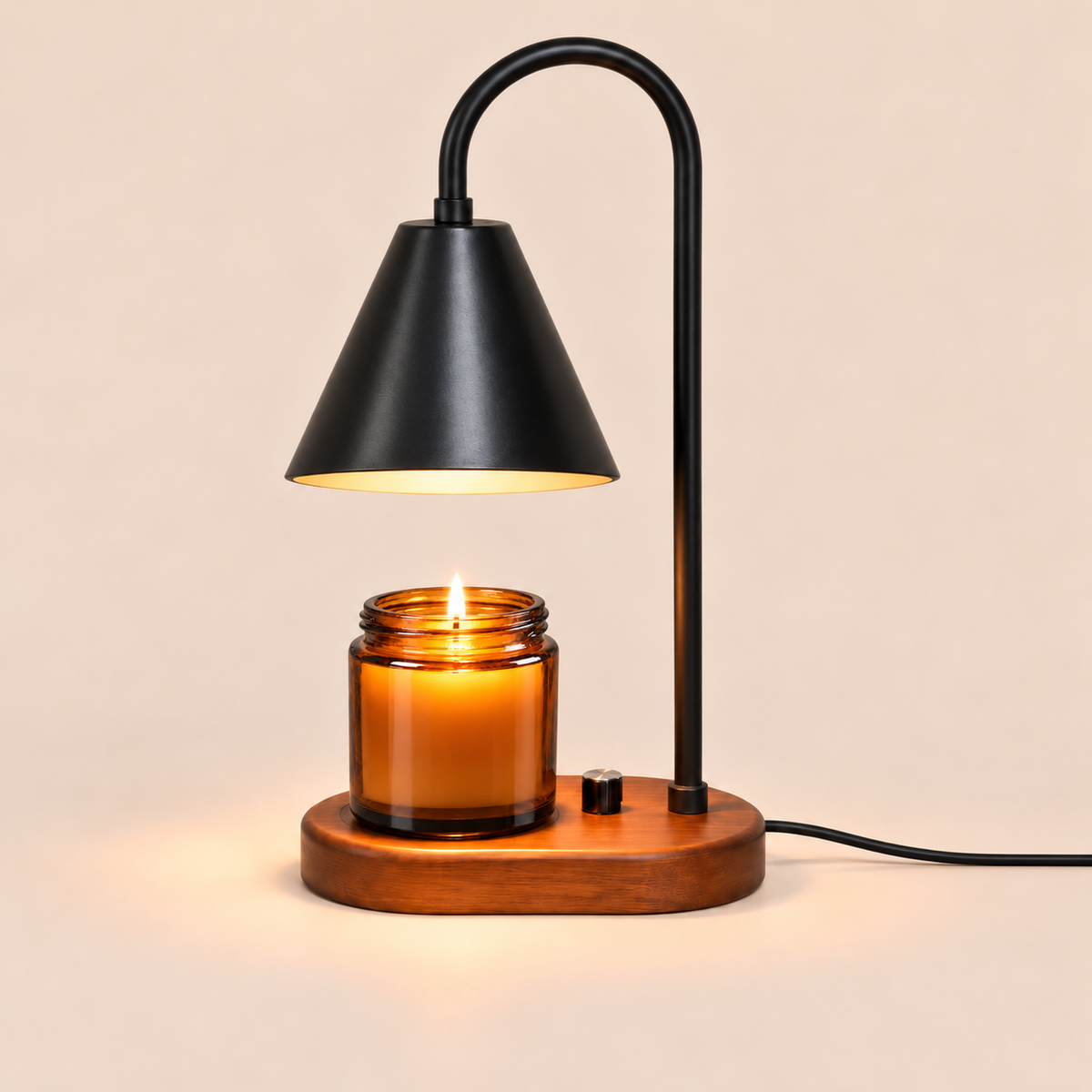 Electric Candle Warmer Lamp | Dimmable Wax Melter, White Black or Green, UK Plug