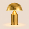 Mushroom Dome Table Lamp | Lacquered Metal, 25 cm, Gold White or Black Bedside