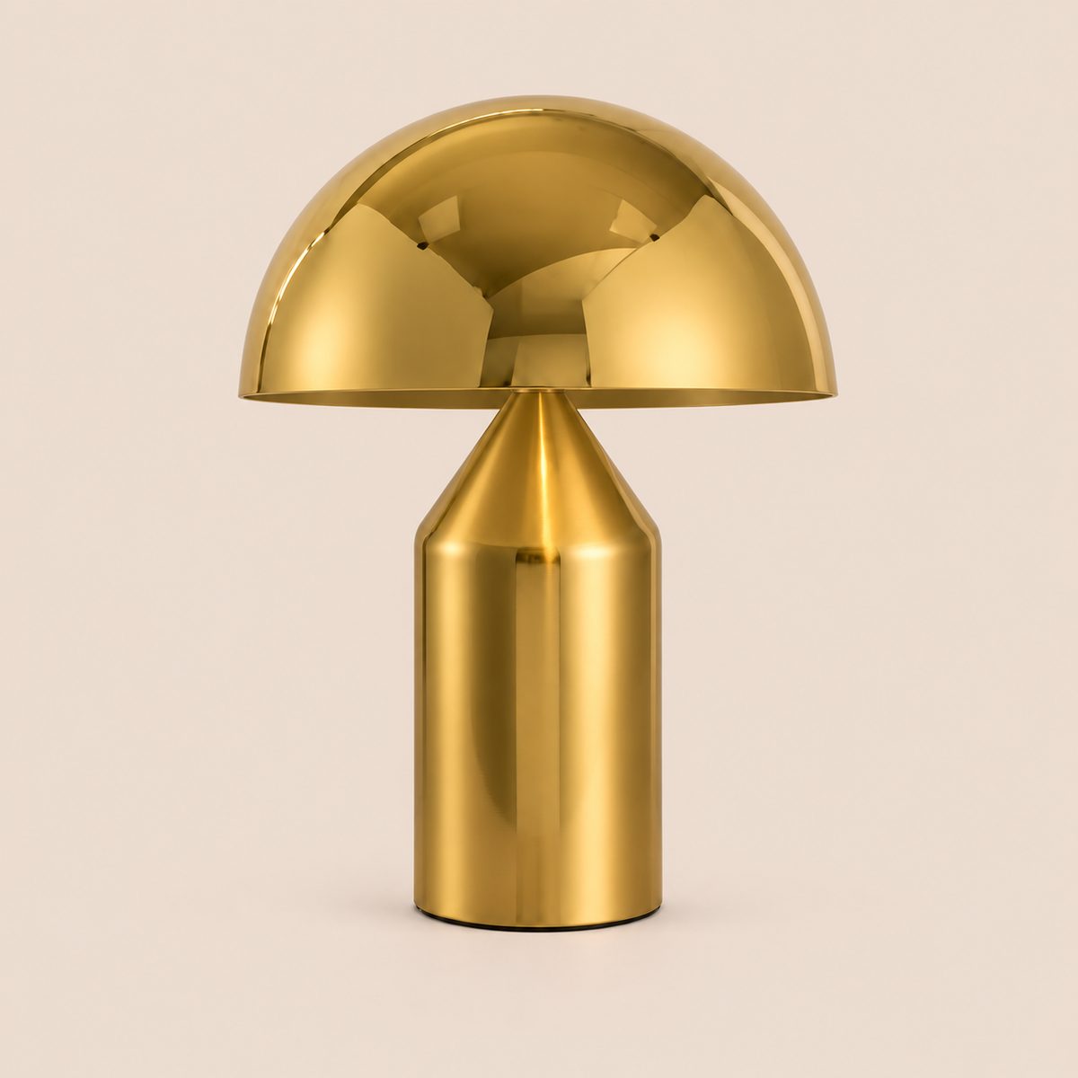 Mushroom Dome Table Lamp | Lacquered Metal, 25 cm, Gold White or Black Bedside