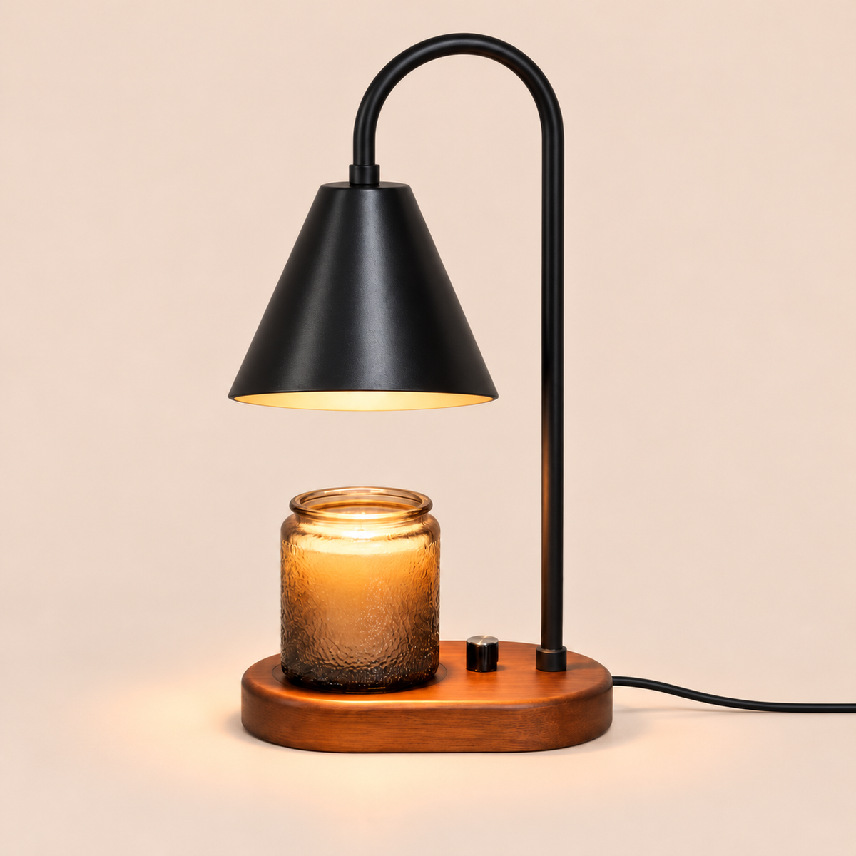 Electric Candle Warmer Lamp | Dimmable Wax Melter, White Black or Green, UK Plug