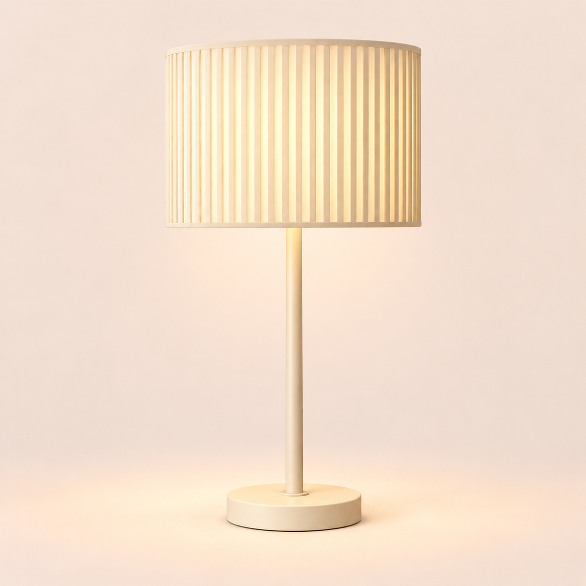 French Fabric Table Lamp - Modern Remote Dimmable Bedside Desk Light
